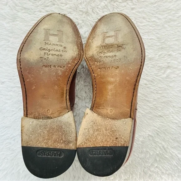 Calzoleria Harris Firenze Rich Brown Leather Oxfords size 9 - Picture 13 of 14